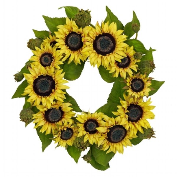 Nearly Natural 22 in. Sunflower Wreath 4787